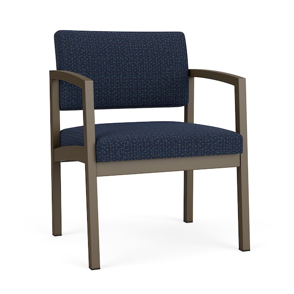 Lesro Lenox Steel Wide Guest Chair Metal Frame, Bronze, RF Blueberry Upholstery LS1201 - main